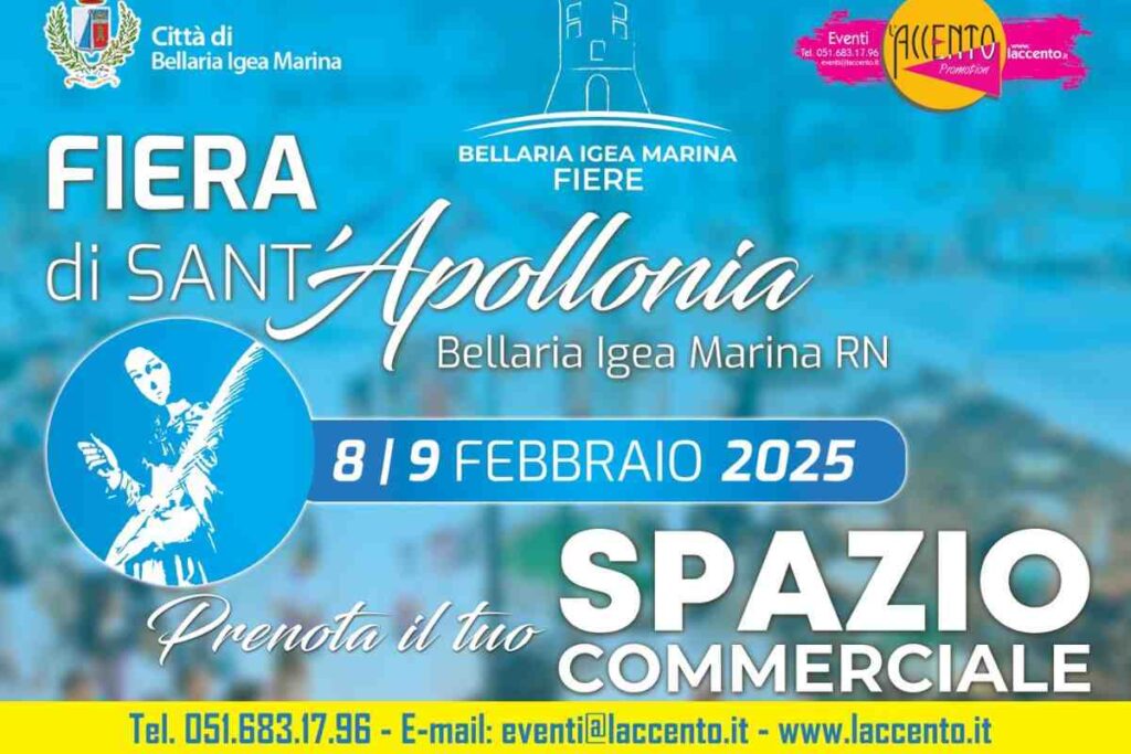 Bellaria Igea Marina festeggia Sant’Apollonia con la storica Fiera. Al via la Fiera di Sant’Apollonia 2025 con il taglio del nastro. Un weekend di festa: torna la Fiera di Sant’Apollonia. Il Sindaco Giorgetti inaugura la Fiera di Sant’Apollonia.