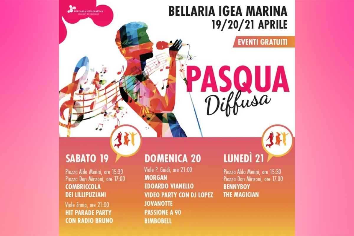 Pasqua Diffusa: tre giorni di spettacoli nei viali pedonali della città. Bellaria Igea Marina si anima con la Pasqua Diffusa 2025. Hit Parade Party e animazione per bambini: ecco la Pasqua Diffusa. Pasqua Diffusa 2025: un evento per scoprire Bellaria Igea Marina. 