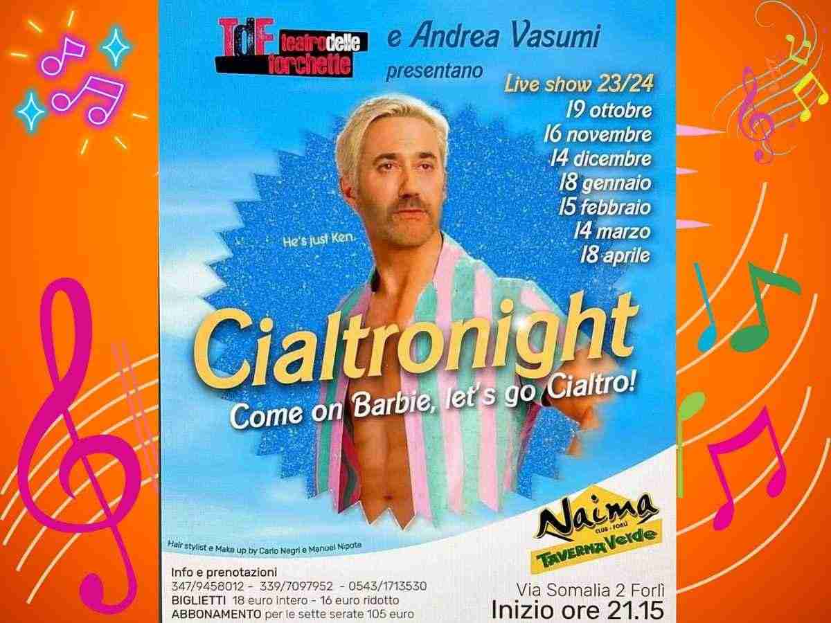 Il Cialtronight torna a Forlì: cabaret e comicità al Naima Club. Naima Club: una serata di risate con il Cialtronight. Comicità dal vivo a Forlì: torna il Cialtronight con Andrea Vasumi. Forlì e il Cialtronight: un appuntamento imperdibile per gli amanti della comicità. 